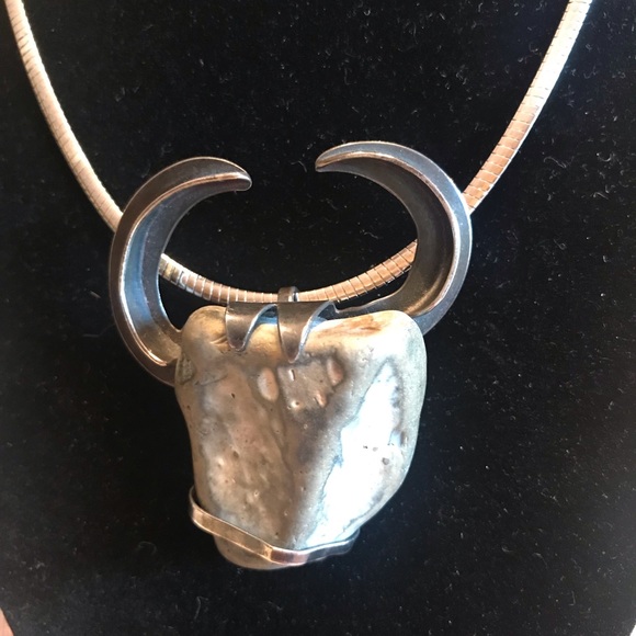 RARE PETER EIN-HOD STERLING SCULPTURAL BROOCH PENDANT.MID CENTURY MODERN - Picture 4 of 10